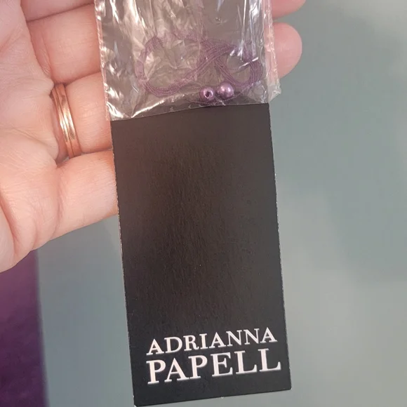 Adriana Papell NWT Midnight Purple Beaded Feminine Formal Evening Dress Size 8 - Picture 13 of 14